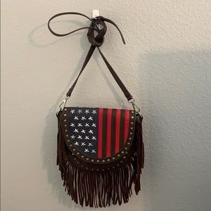 Cross body American flag bag